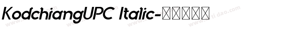 KodchiangUPC Italic字体转换